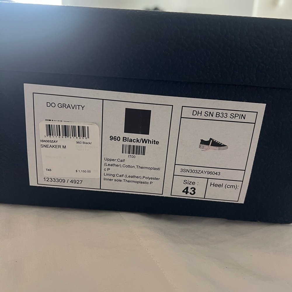 Dior Black and Cream Casual Sneakers - Picture 5 of 7